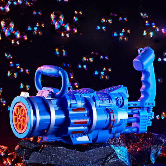 Gatling Bubble Gun Machine Children's Automatic Electric Bubble Machine Porous Light Music